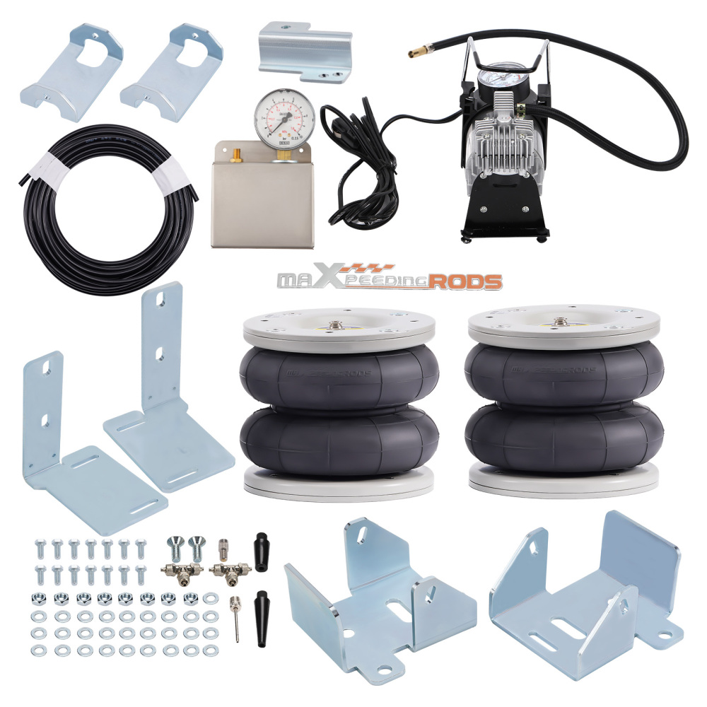 2x Air Suspension spring Bag KIT e 12V Air Compressor compatibile per Ford Transit 2001-2020