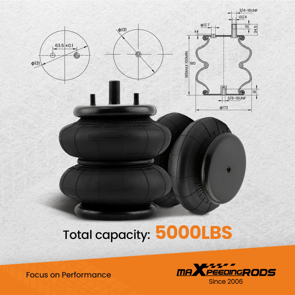 Rear Air Suspension Helper Spring Kit compatible for Ram 2500 2WD 4WD 2014-2024 2022