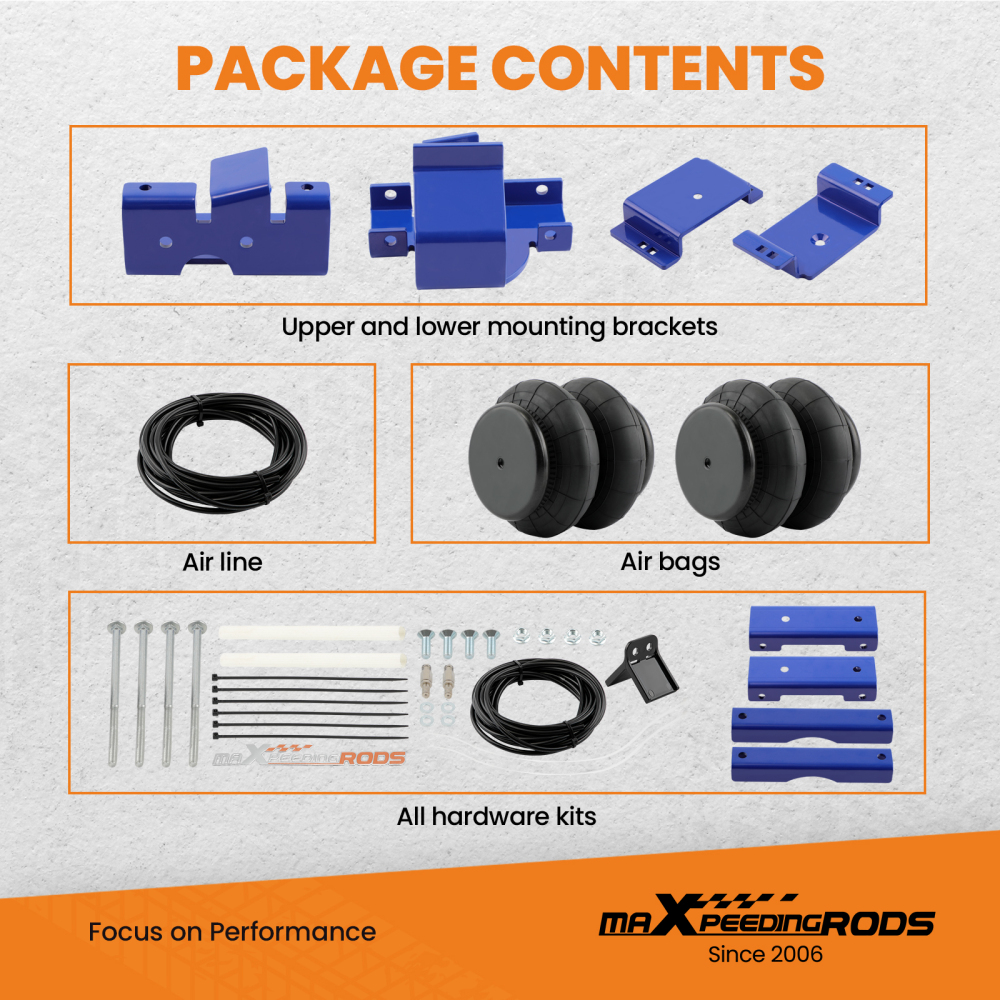 Rear Air Suspension Helper Spring Kit compatible for Ram 2500 2WD 4WD 2014-2024 2022