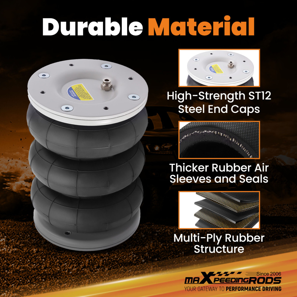 2x Ressort Kit suspension pneumatique compatible pour Iveco Daily 30-8 / 49-12 1985-1999