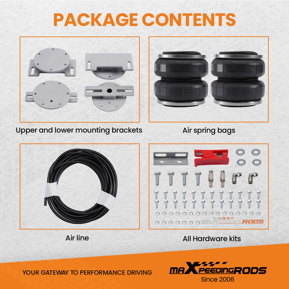 Rear Air Suspension Kit Sping Bag compatible for Isuzu D-Max 2020- 2WD 4WD Heavy Duty