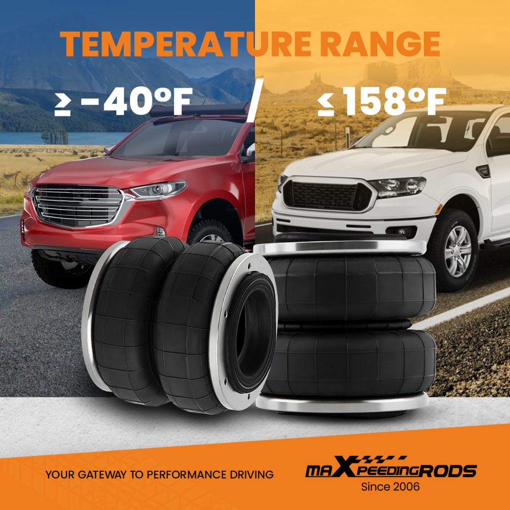 Heavy Duty Air Suspension Bag Load Assist Kit compatible for Ford Ranger PX PX2 PX3 XLT XL