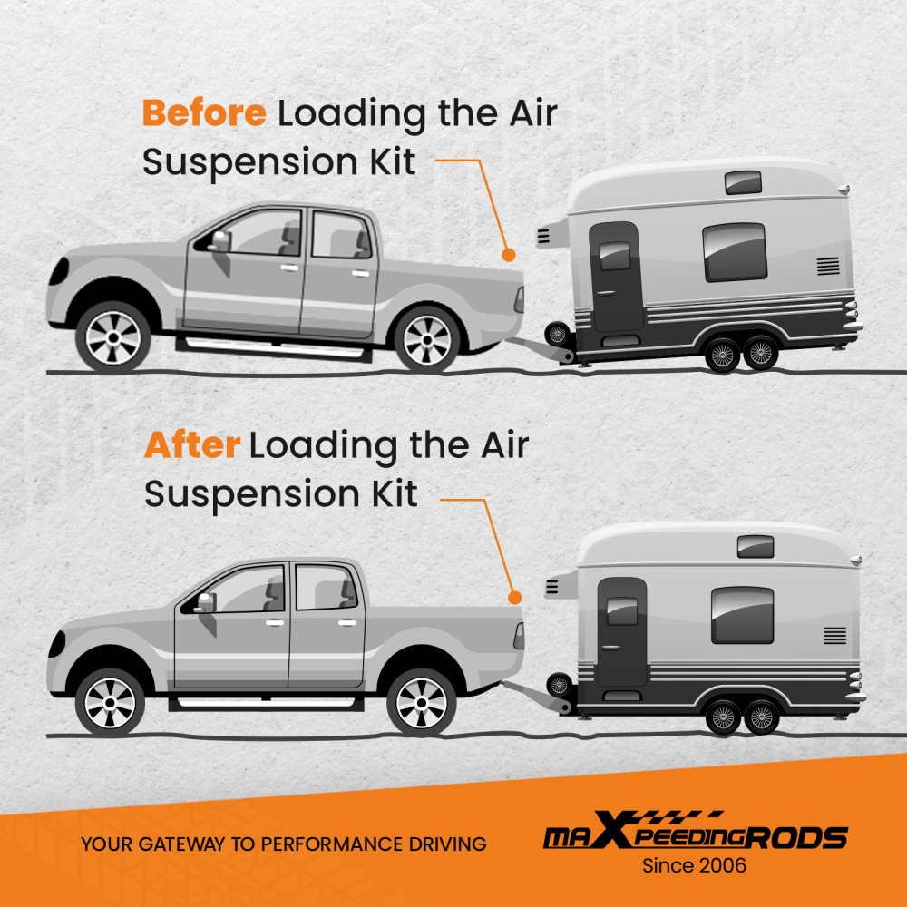 Heavy Duty Air Suspension Bag Load Assist Kit compatible for Ford Ranger PX PX2 PX3 XLT XL