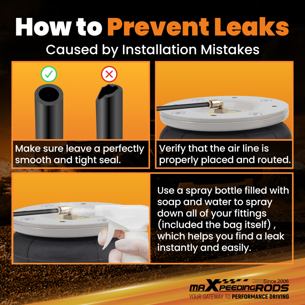 Air Springs Bag Helper W/ Dual Gauge Kit compatible for Mercedes-Benz Sprinter 2006-2020