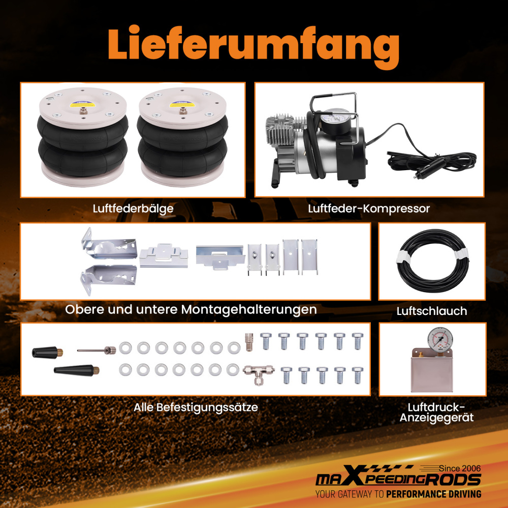 KIT DI SOSPENSIONE AD ARIA CON COMPRESSORE compatibile per MERCEDES BENZ SPRINTER 2006-2022