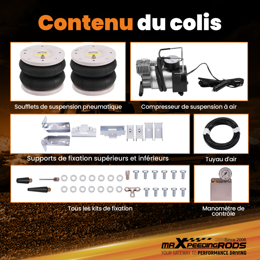 KIT DI SOSPENSIONE AD ARIA CON COMPRESSORE compatibile per MERCEDES BENZ SPRINTER 2006-2022