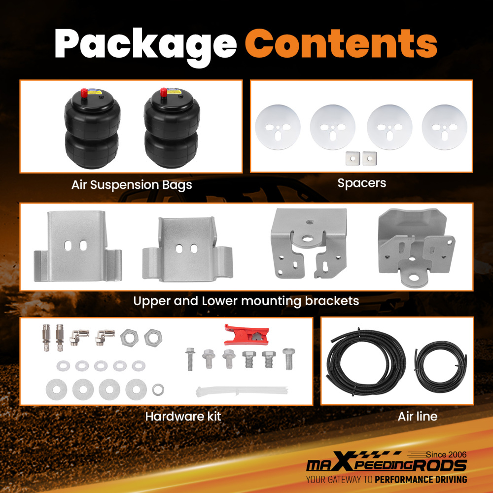 Towing Air Suspension Spring Bag Kit compatible for Isuzu D-Max 4x2 4X4 Hi-Rider 2012-2020