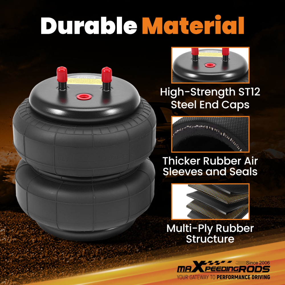 Air Spring Bag Helper Kit compatible for Holden Rodeo RA KB TF 4x2 1981-2008 5000LBS Rear