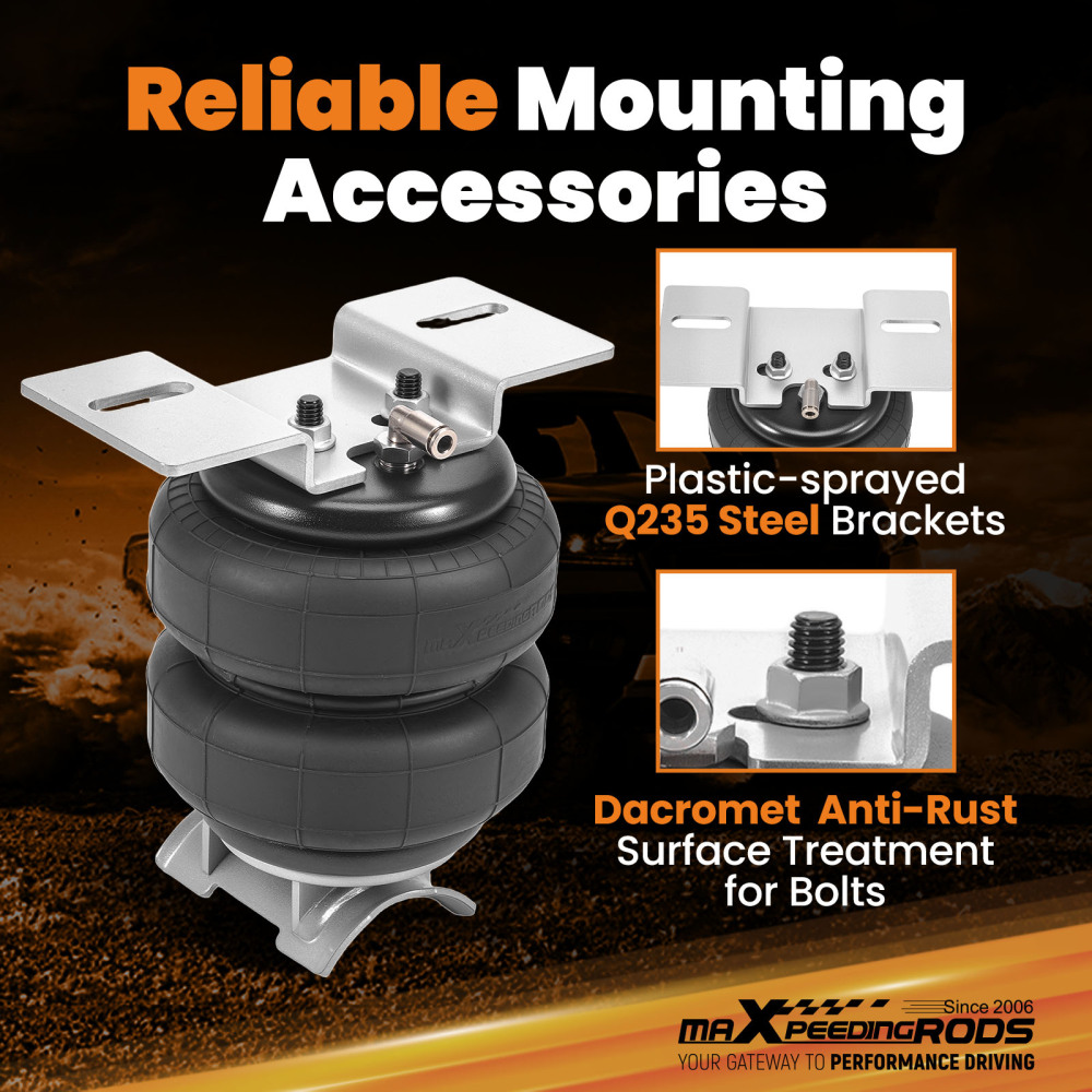 Air Spring Bag Helper Kit compatible for Holden Rodeo RA KB TF 4x2 1981-2008 5000LBS Rear