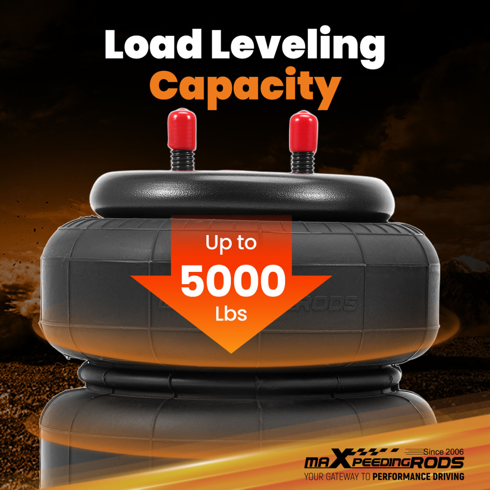 Air Spring Bag Helper Kit compatible for Holden Rodeo RA KB TF 4x2 1981-2008 5000LBS Rear