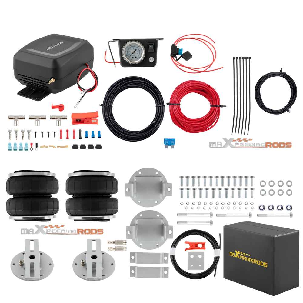 Air Suspension Spring Bag Compressor Kit compatible for Mitsubishi Triton MN ML MQ 2005-