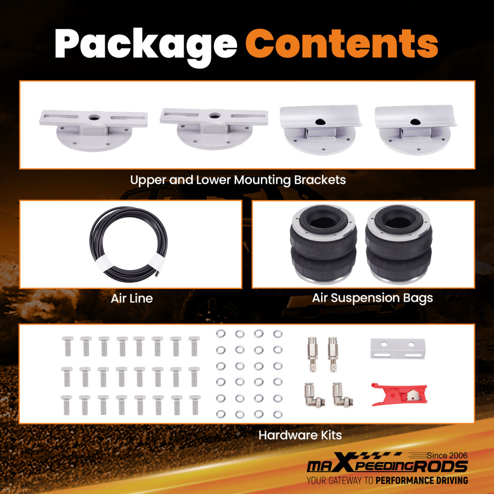 Air Spring Bag Suspension Kit compatible for Nissan Navara D23 2015-2024 W/ Leaf Rear