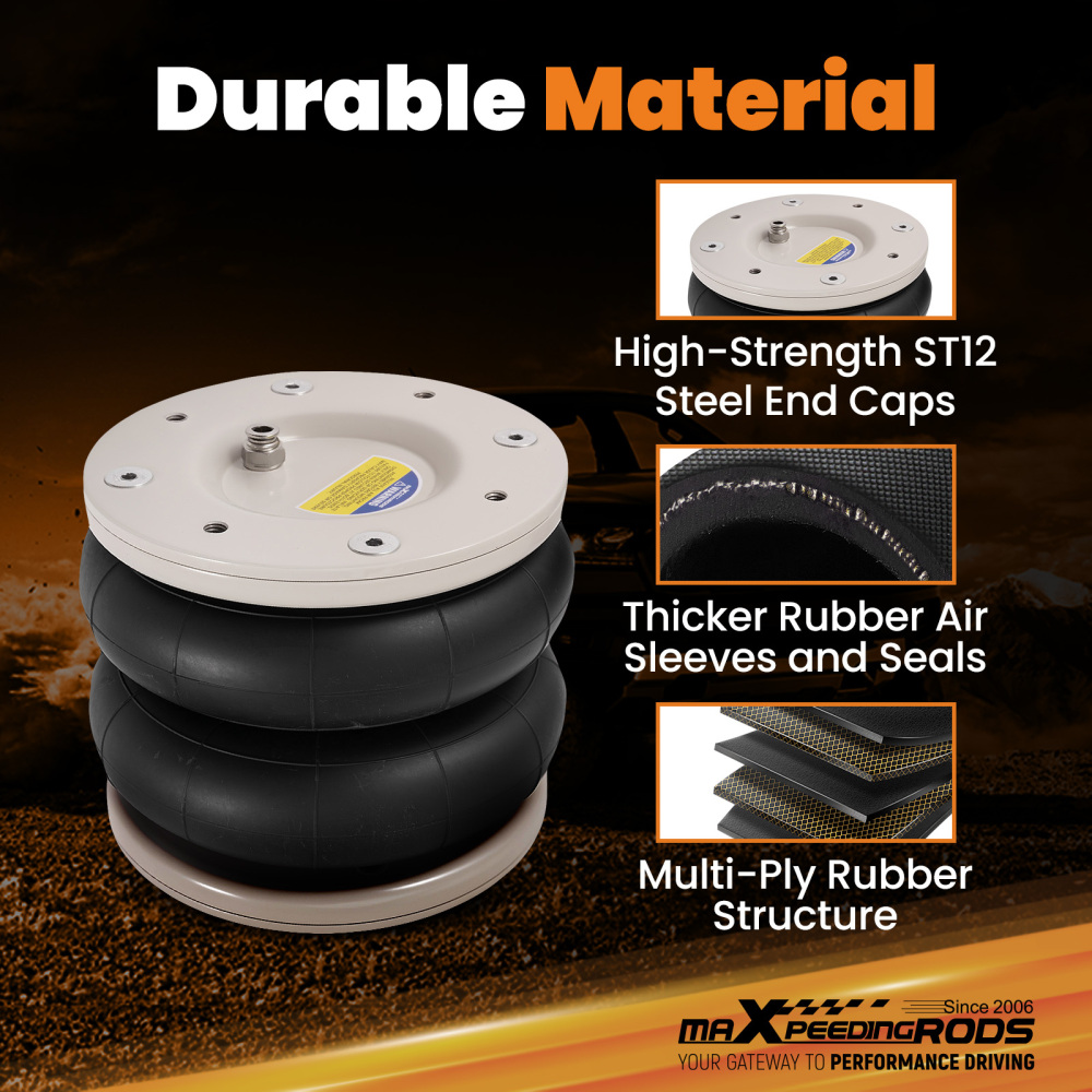 Air Suspension Kit W/ Dual Gauge compatible for Vauxhall Movano X70 compatible for FWD 1999-2010 4000KG