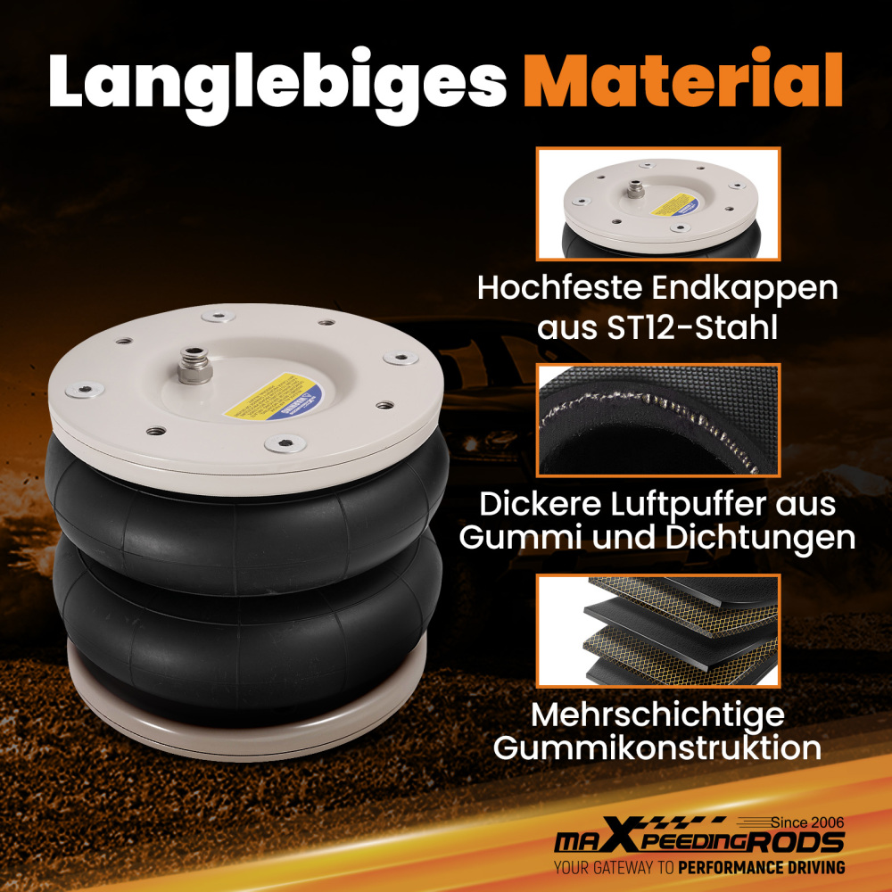 Air Suspension Kit W/ Dual Gauge compatible for Vauxhall Movano X70 compatible for FWD 1999-2010 4000KG