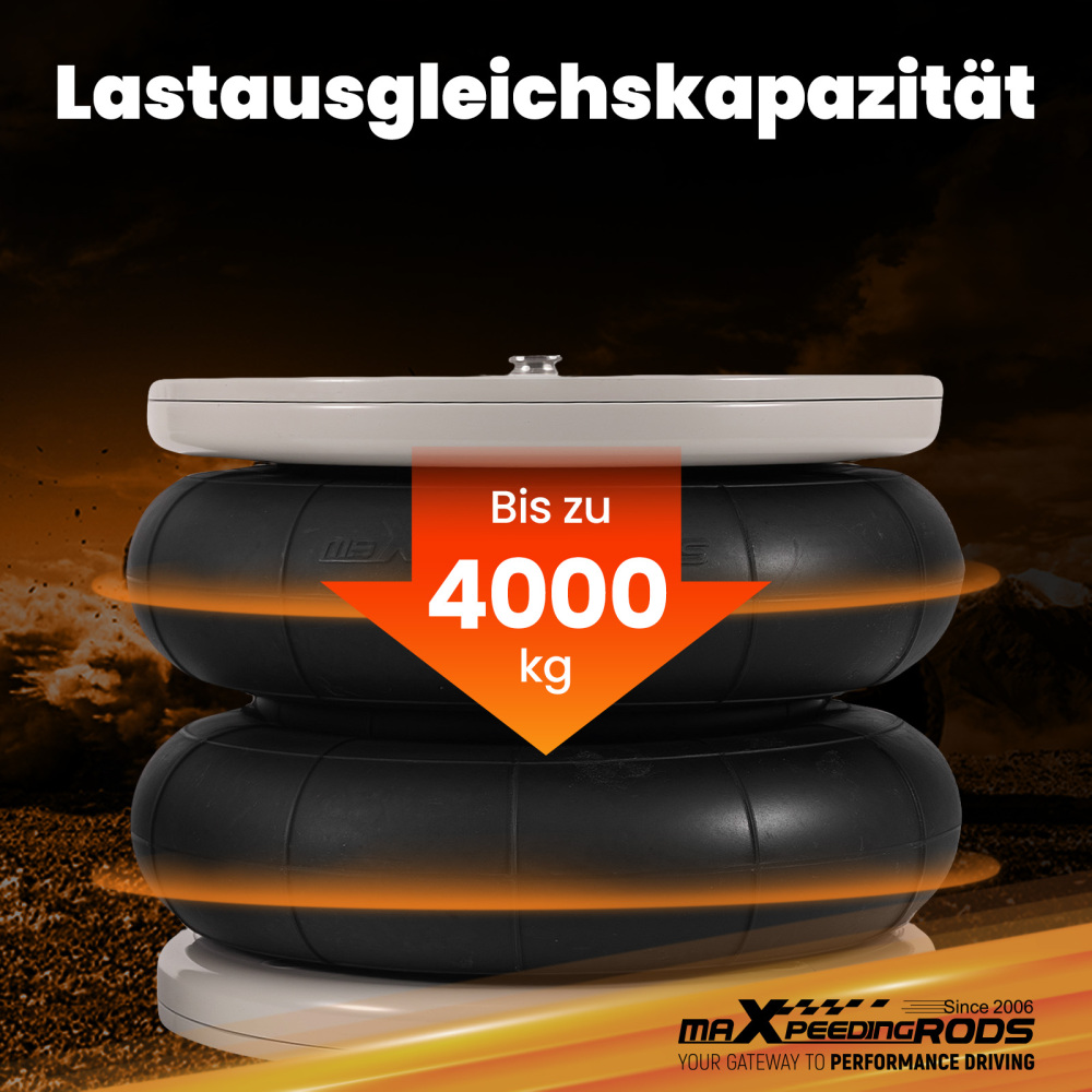 Air Suspension Kit W/ Dual Gauge compatible for Vauxhall Movano X70 compatible for FWD 1999-2010 4000KG