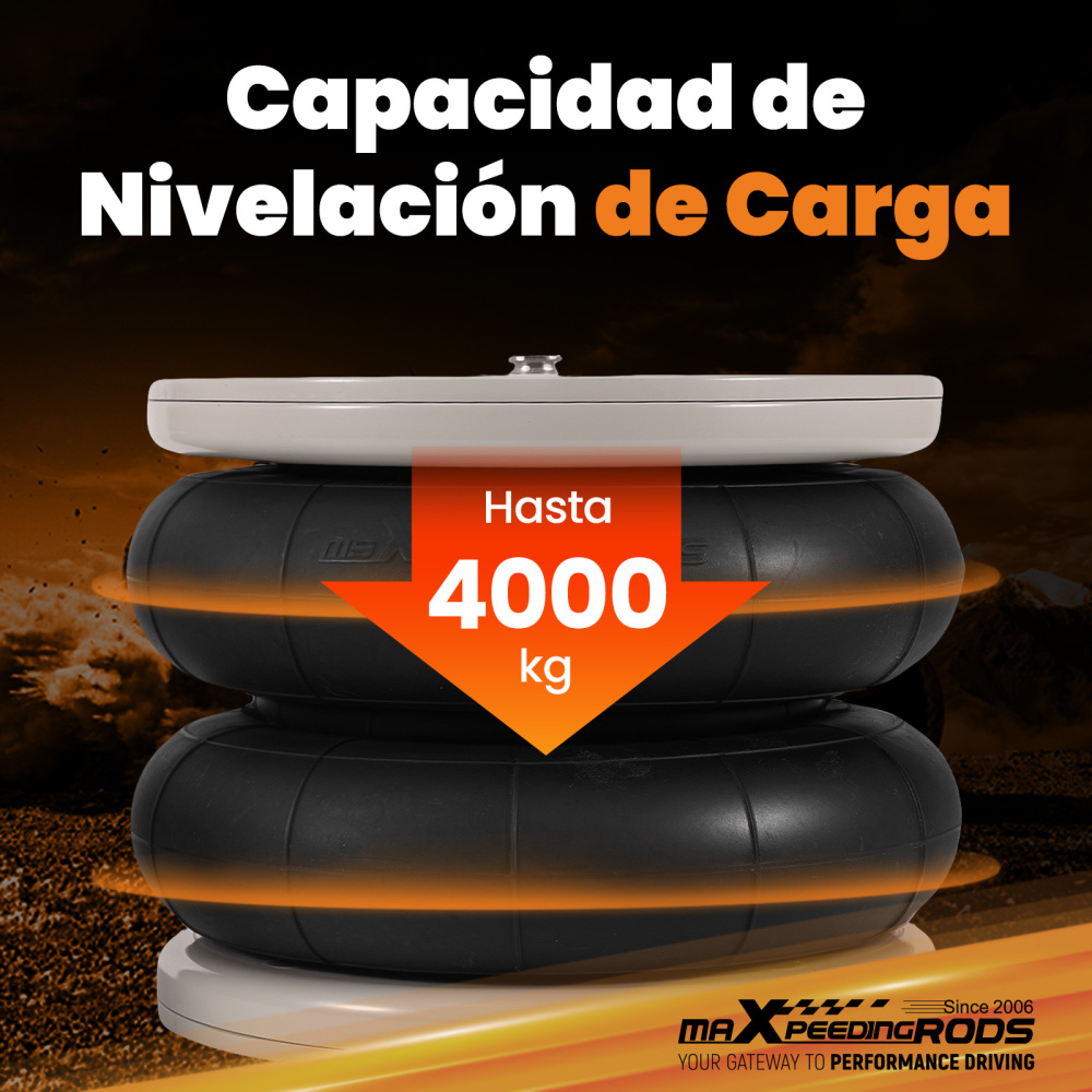 Air Suspension Kit W/ Dual Gauge compatible for Vauxhall Movano X70 compatible for FWD 1999-2010 4000KG