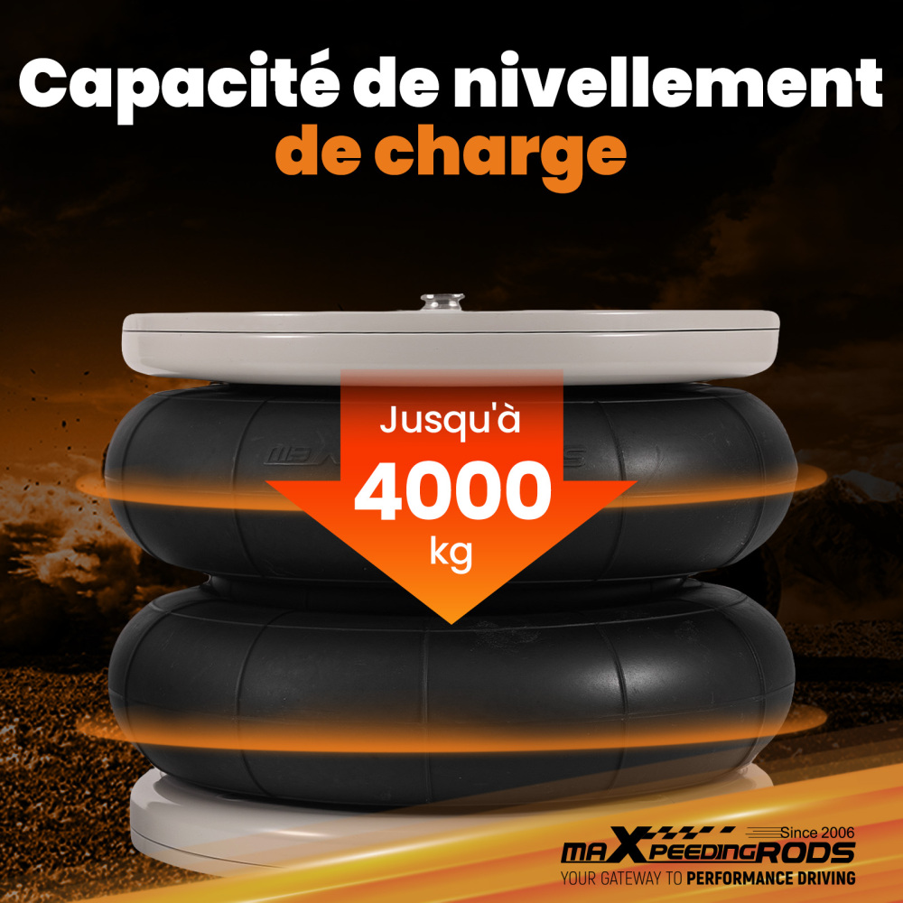 Air Suspension Kit W/ Dual Gauge compatible for Vauxhall Movano X70 compatible for FWD 1999-2010 4000KG