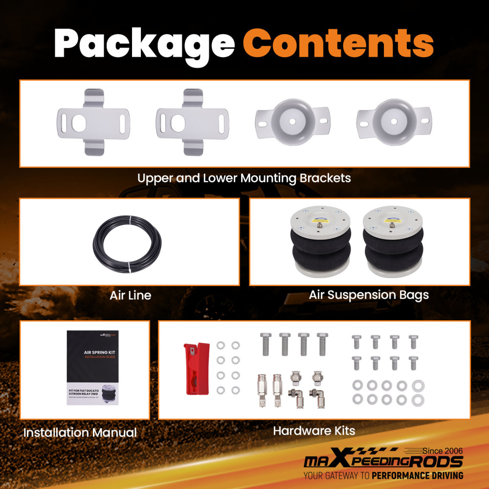 Kit Sospensioni Pneumatiche compatibile per Fiat Ducato compatibile per Citroën Jumper 1994-2024 4000KG