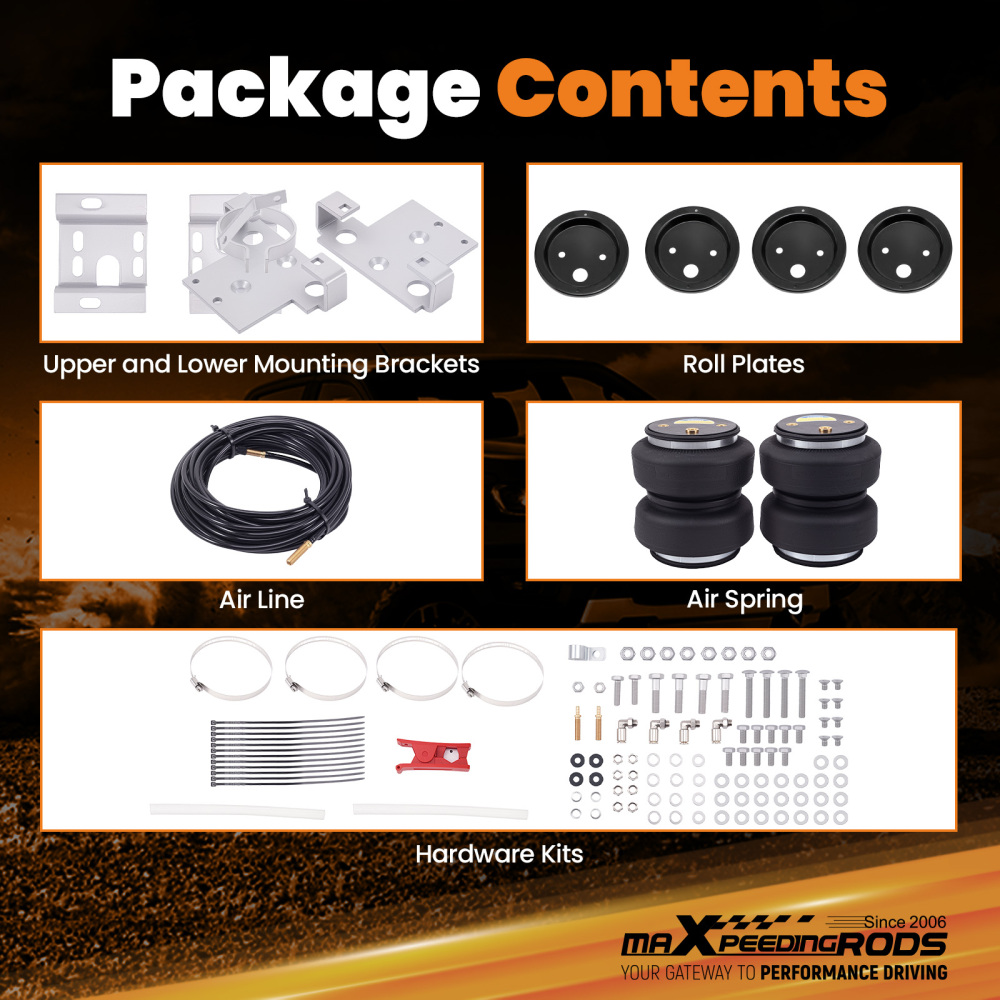 Air Helper Spring Bag Kit 5000lbs compatible for Chevy Silverado 2500 4WD/RWD