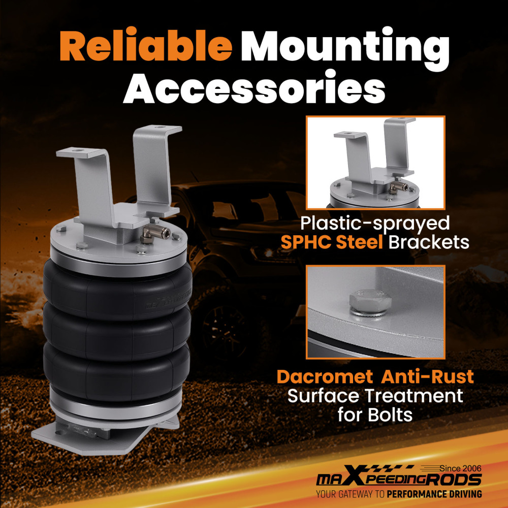 Rear Air Helper Spring Bag Kit compatible for Ford Ranger Raptor 4x4 2022-2026 Heavy Duty