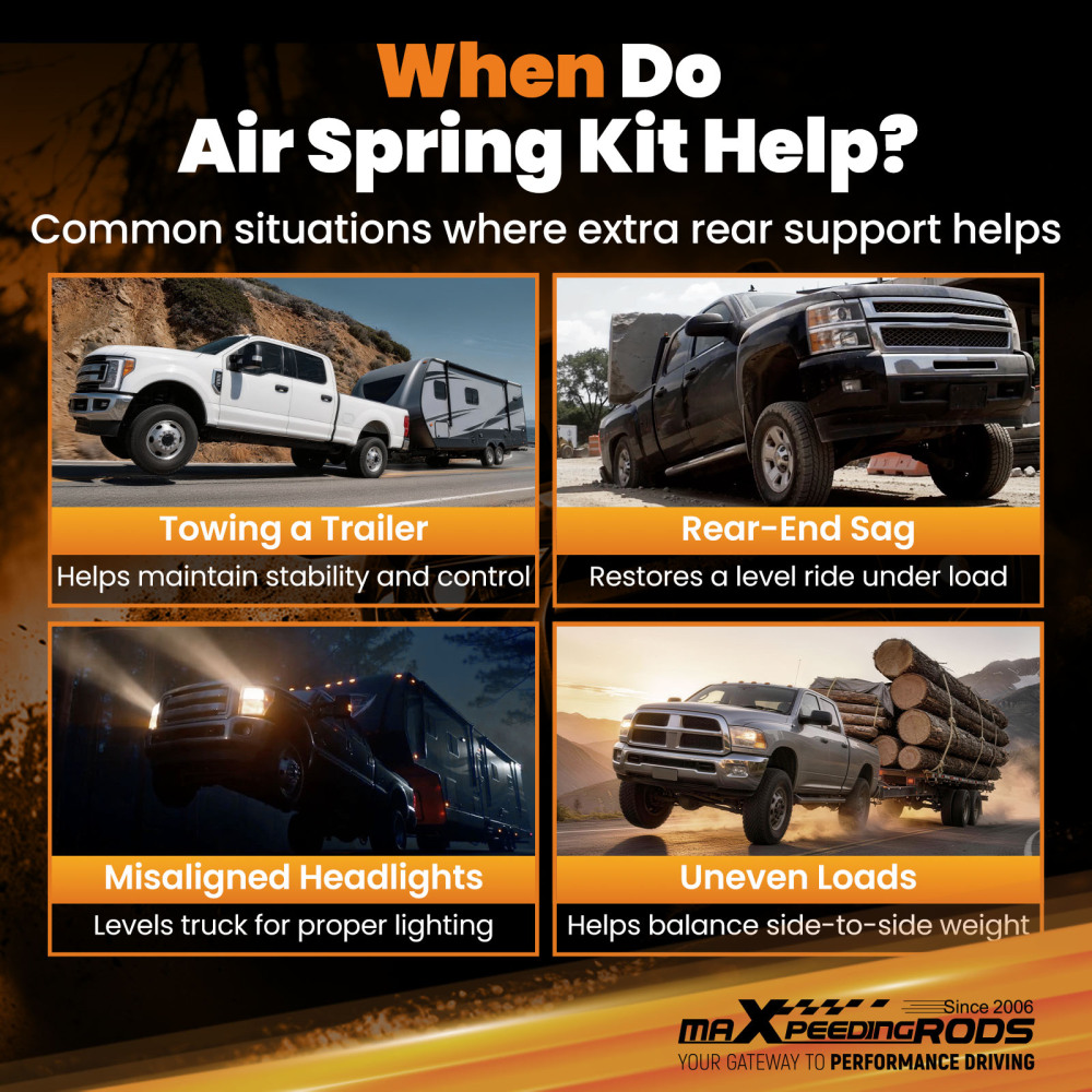 Rear Air Helper Spring Bag Kit compatible for Ford Ranger Raptor 4x4 2022-2026 Heavy Duty