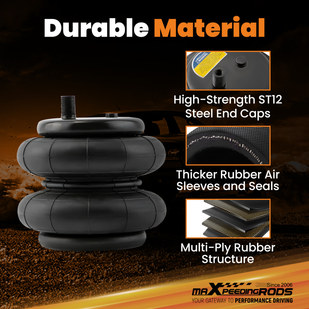 Air Springs Bags Kit Rear compatible for Toyota Tacoma Pre Runner 2WD 2005-2020