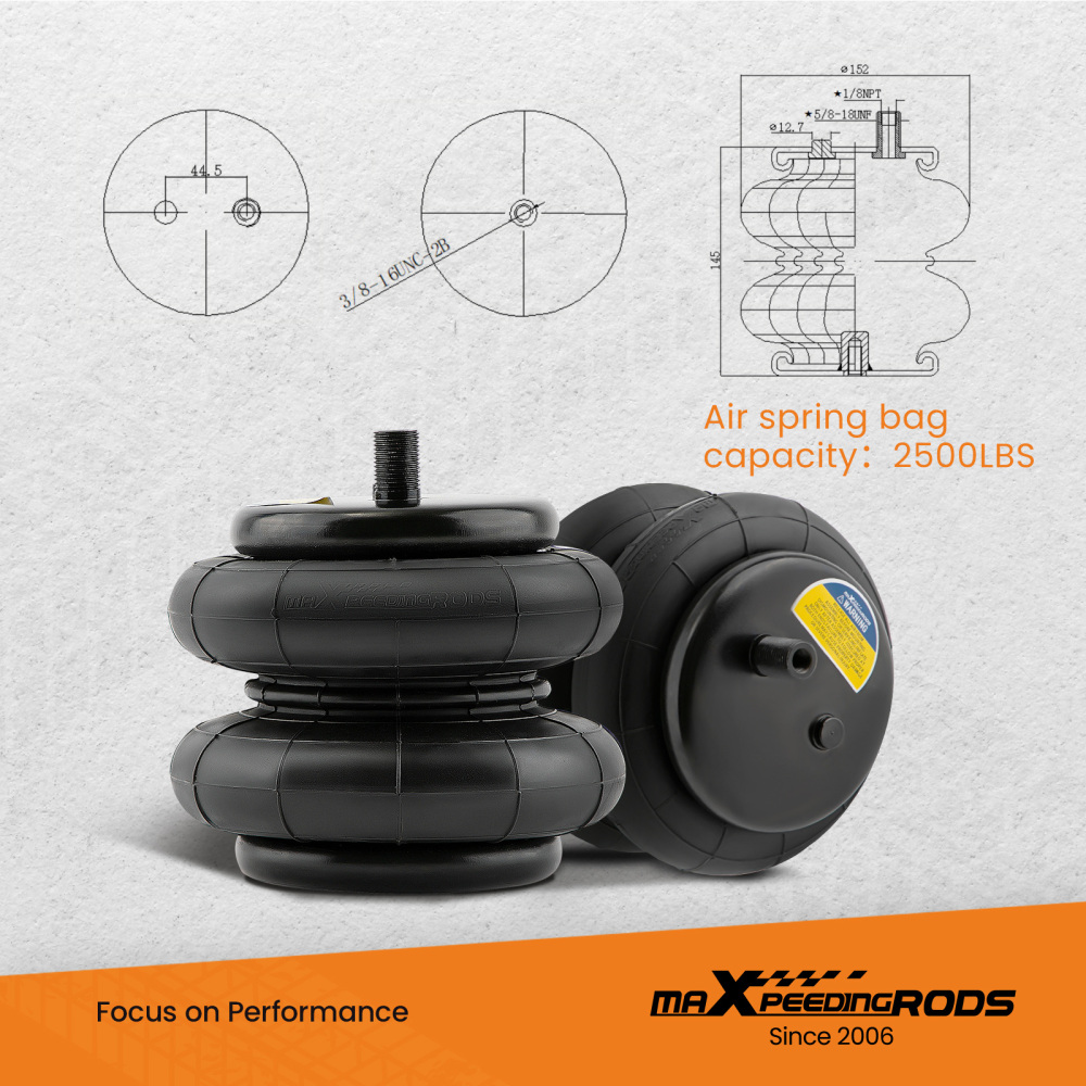 Rear Air Helper Spring Suspension Kit for compatible for Toyota Tacoma 2WD 4WD 05-23