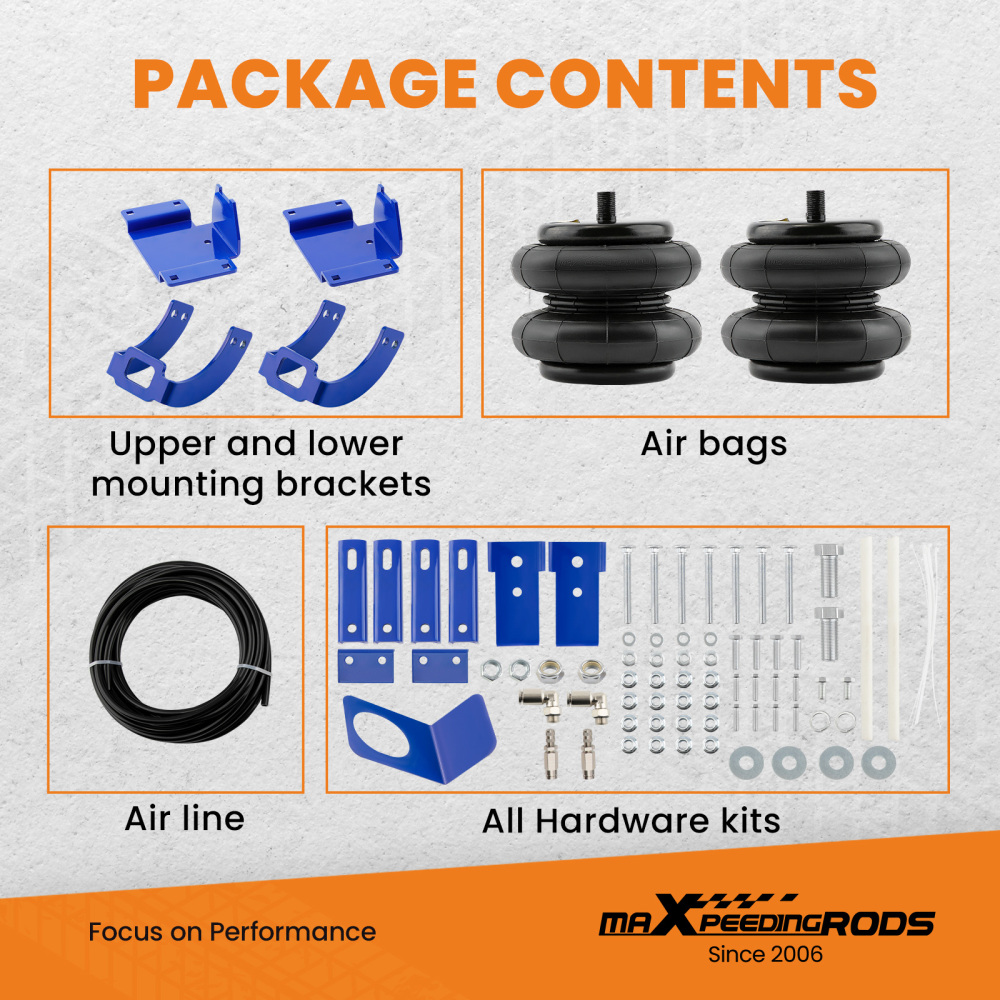 Rear Air Helper Spring Suspension Kit for compatible for Toyota Tacoma 2WD 4WD 05-23