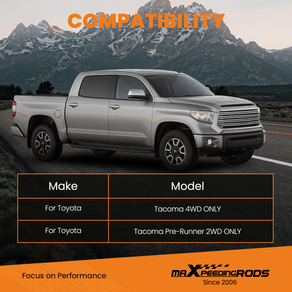 Rear Air Helper Spring Suspension Kit for compatible for Toyota Tacoma 2WD 4WD 05-23