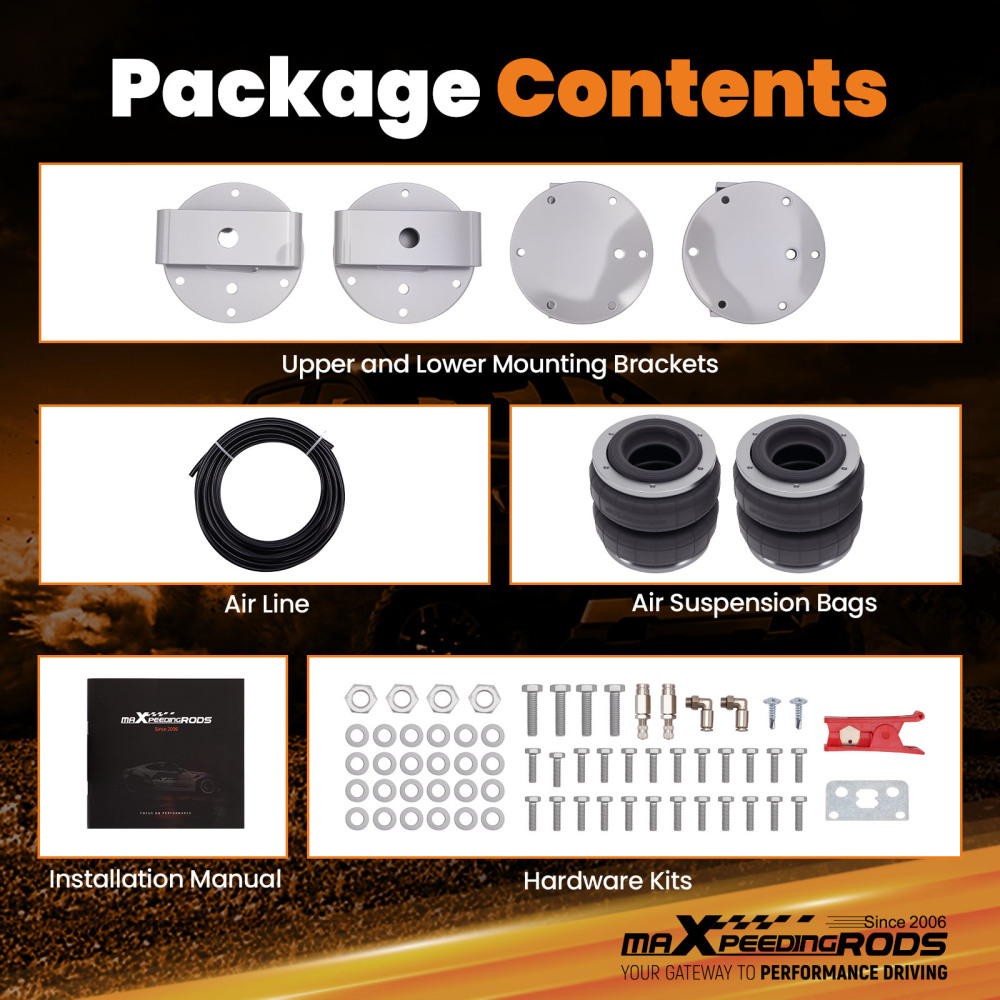 NEW! Rear Air Suspension Bag Load Assist Kit compatible for Toyota Hilux 4WD 2015-2020