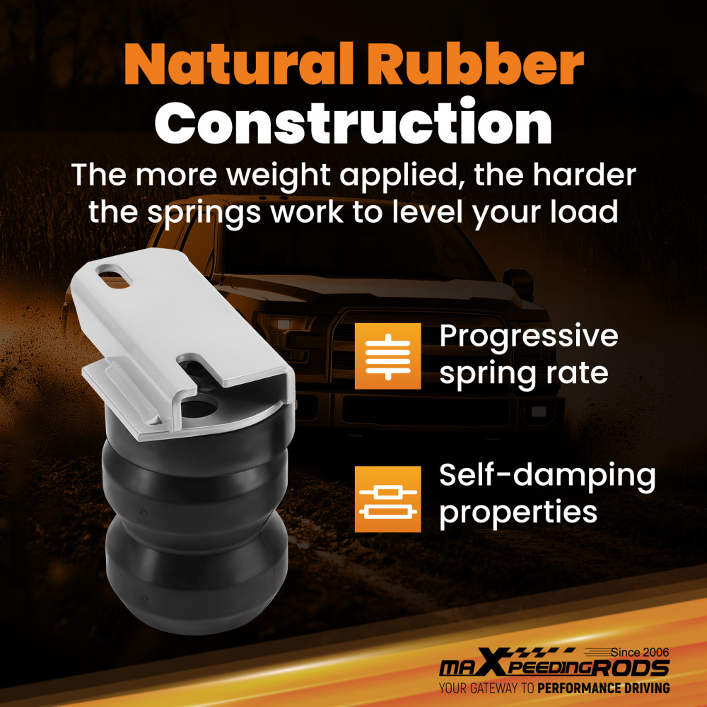Rubber spring Kit Rear Enhanced Suspension System compatible for Ram 2500 2014-2023