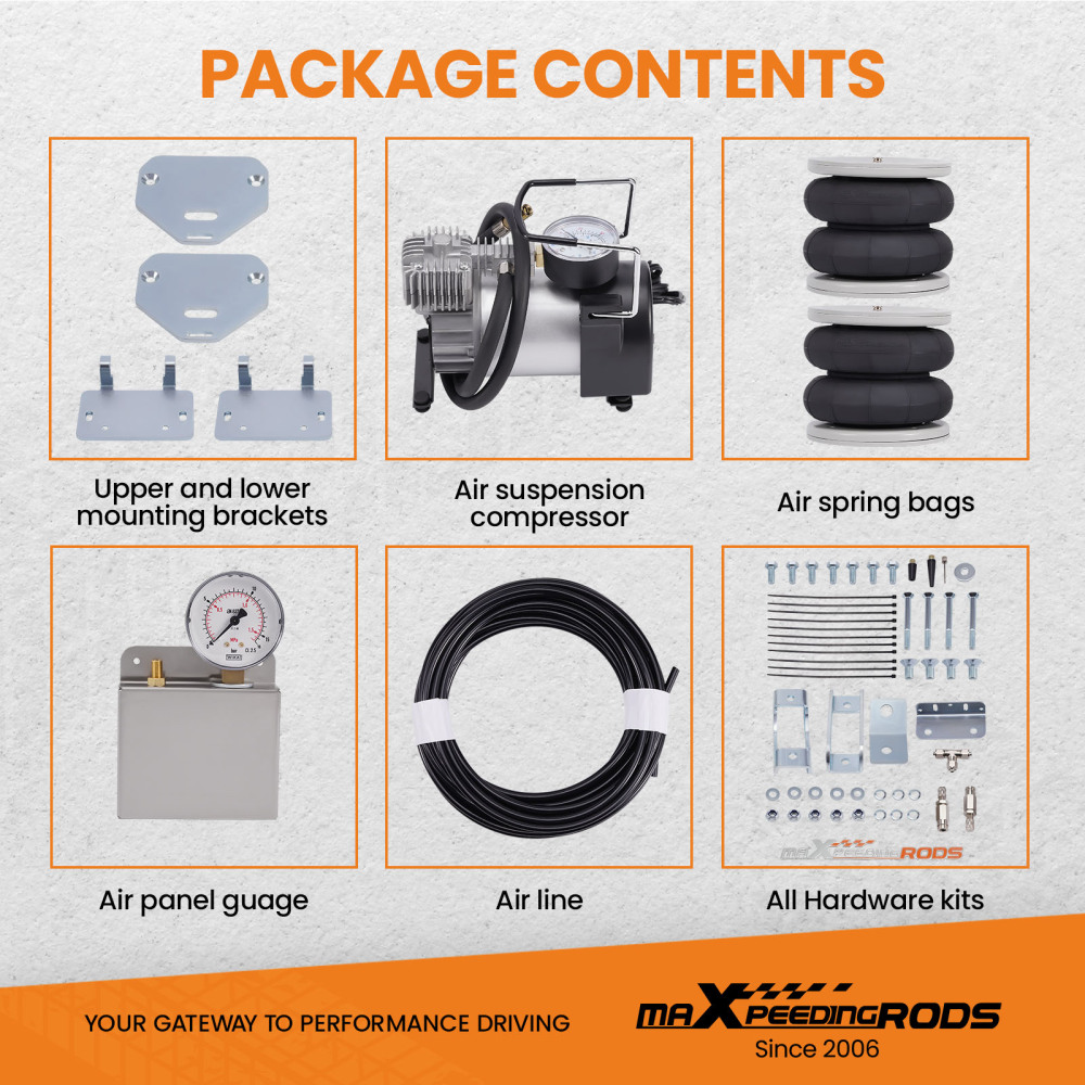 Kit suspension pneumatique compatible pour Renault Master x70 1998-2010 4000kg avec comp