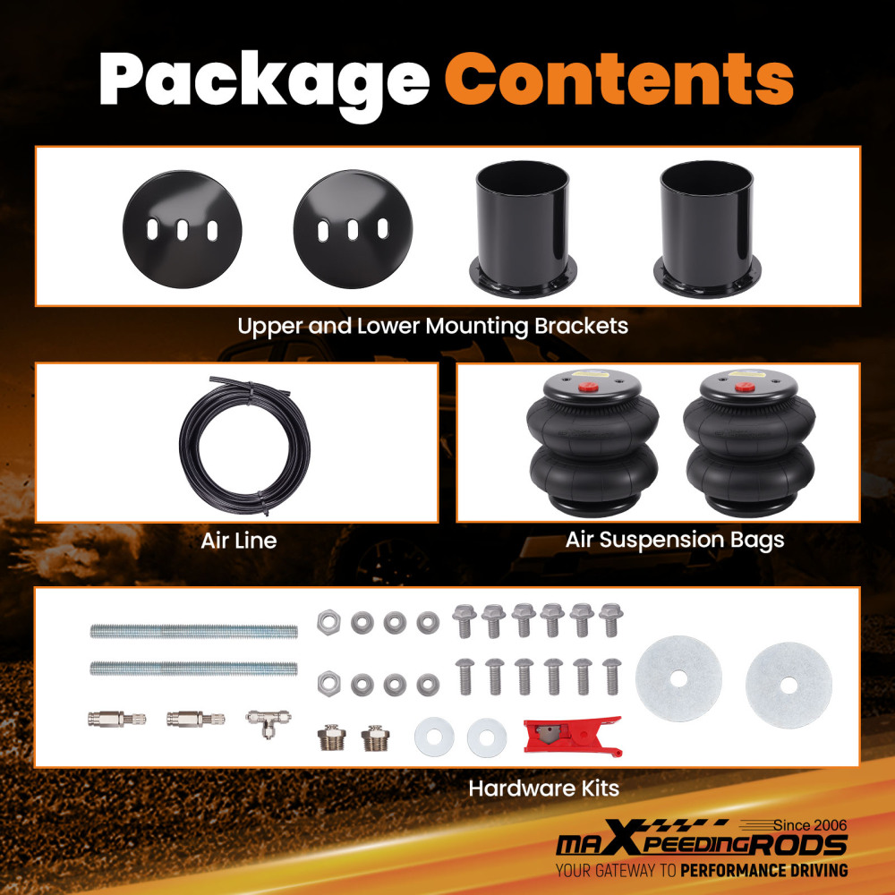 Rear Air Ride Suspension Bags Mounting Brackets compatible for Chevy Impala 1965-1970