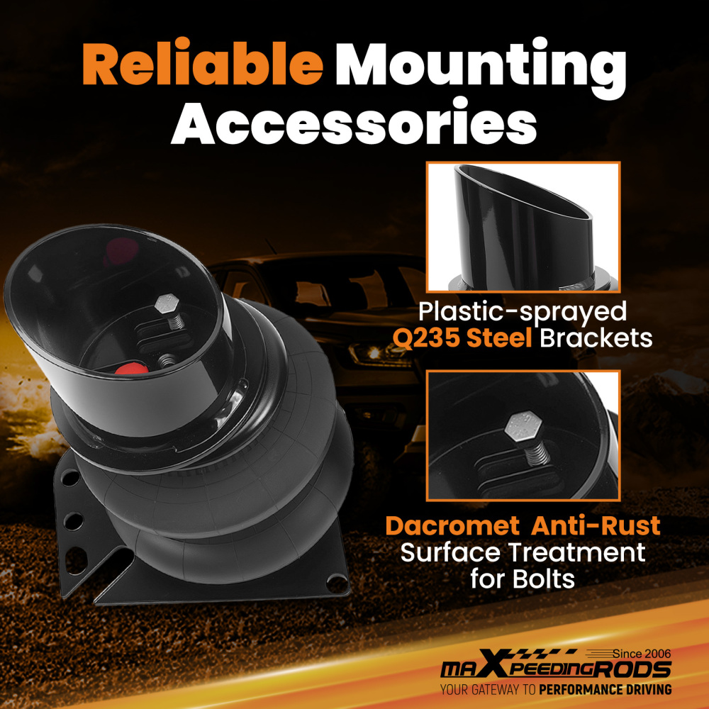 Front Air Ride Suspension Bags Mounting Brackets compatible for Chevy Impala 1958-1964