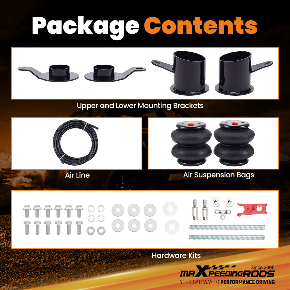 Rear Air Ride Suspension Bags Mounting Brackets compatible for Chevy Impala 1958-1964