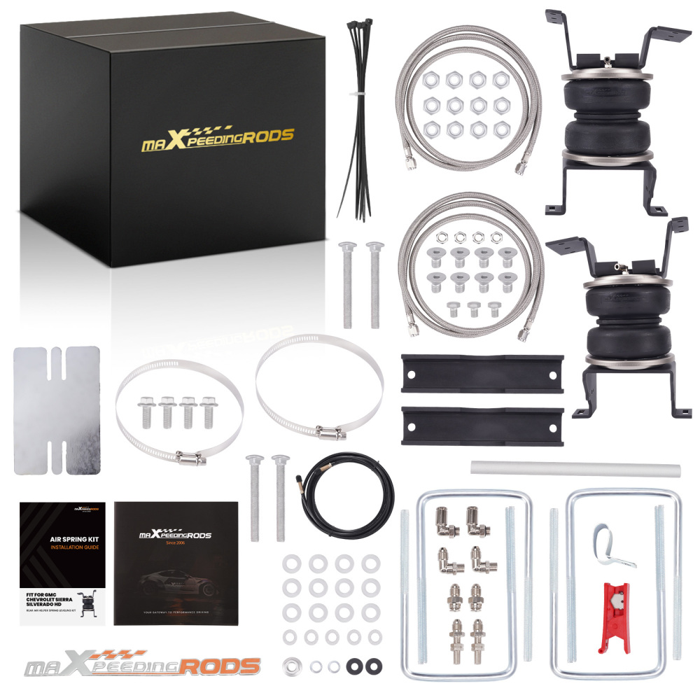 Rear Air Helper Spring Bags leveling Kit compatible for GMC Sierra 2500 HD 3500 HD 2015