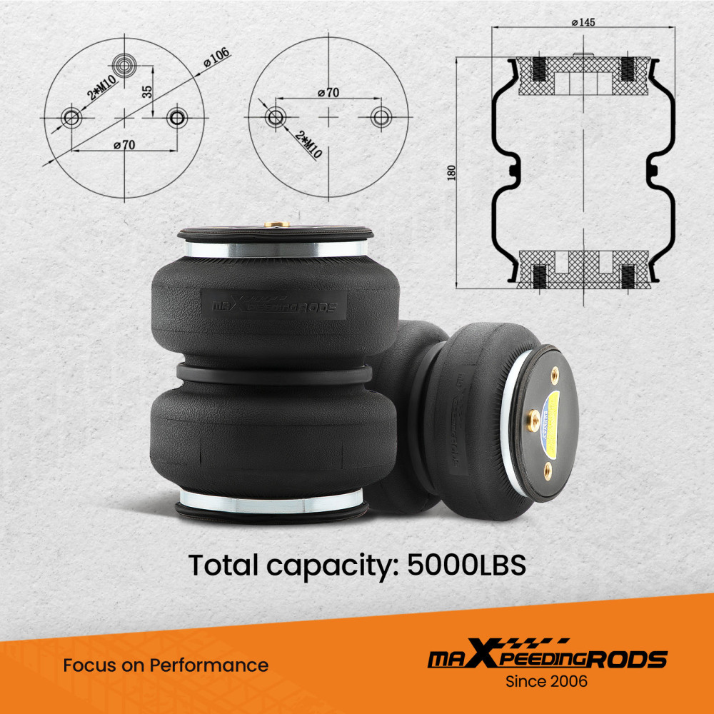 Air Spring Kit + Wireless Air Controller Kit compatible for Ford F150 2WD 4WD 2004-2014