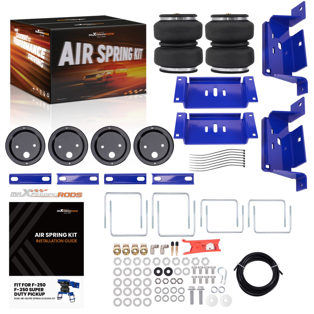 Rear Air Helper Spring Bag Suspension Leveling Kit compatible for Ford F250 F350 1999-2007