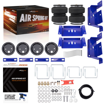 Rear Air Helper Spring Bag Suspension Leveling Kit compatible for Ford F250 F350 1999-2007