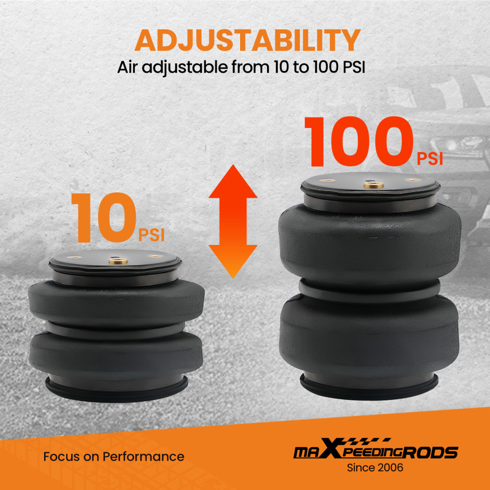 Wireless Compressor Kit + Air Suspension Bags compatible for Ford F250 F350 compatible for Dodge Ram