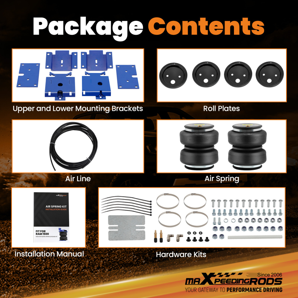 Air Spring Leveling Kit compatible for Dodge Ram 1500 Pickup 5000 lbs 4WD RWD