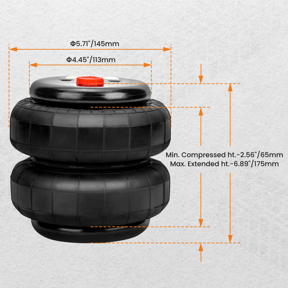 Wireless Air Controller Kit + Air Suspension Bags compatible for Dodge Ram 1500 2500