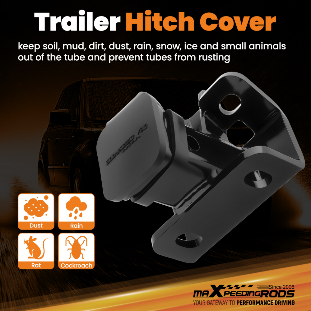 Class 3 Trailer Hitch compatible for Land Rover LR3 2005-16 LR4 2010-16 Black