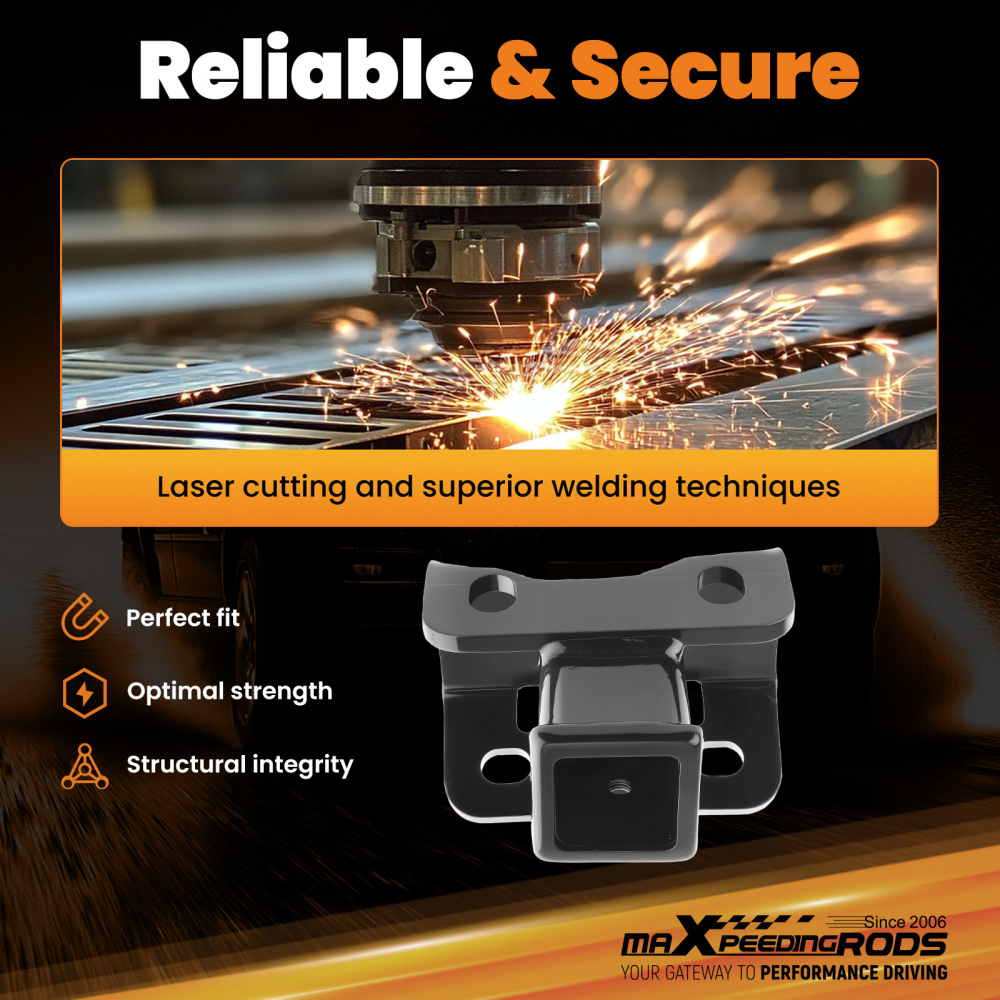 Class 3 Trailer Hitch compatible for Land Rover LR3 2005-16 LR4 2010-16 Black