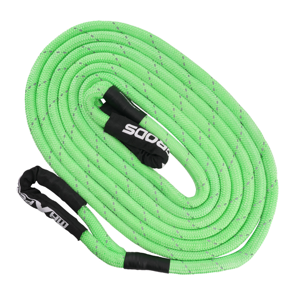 24250lbs Kinetic Recovery Rope Tow Rope Offroad Recovery Kit w/ 2 Soft Shackles