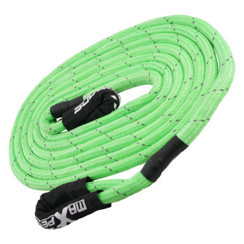24250lbs Kinetic Recovery Rope Tow Rope Offroad Recovery Kit w/ 2 Soft Shackles