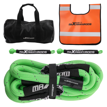 30ft Kinetic Recovery Rope + Winch Recovery damper +2*Soft Shackles 30864lb
