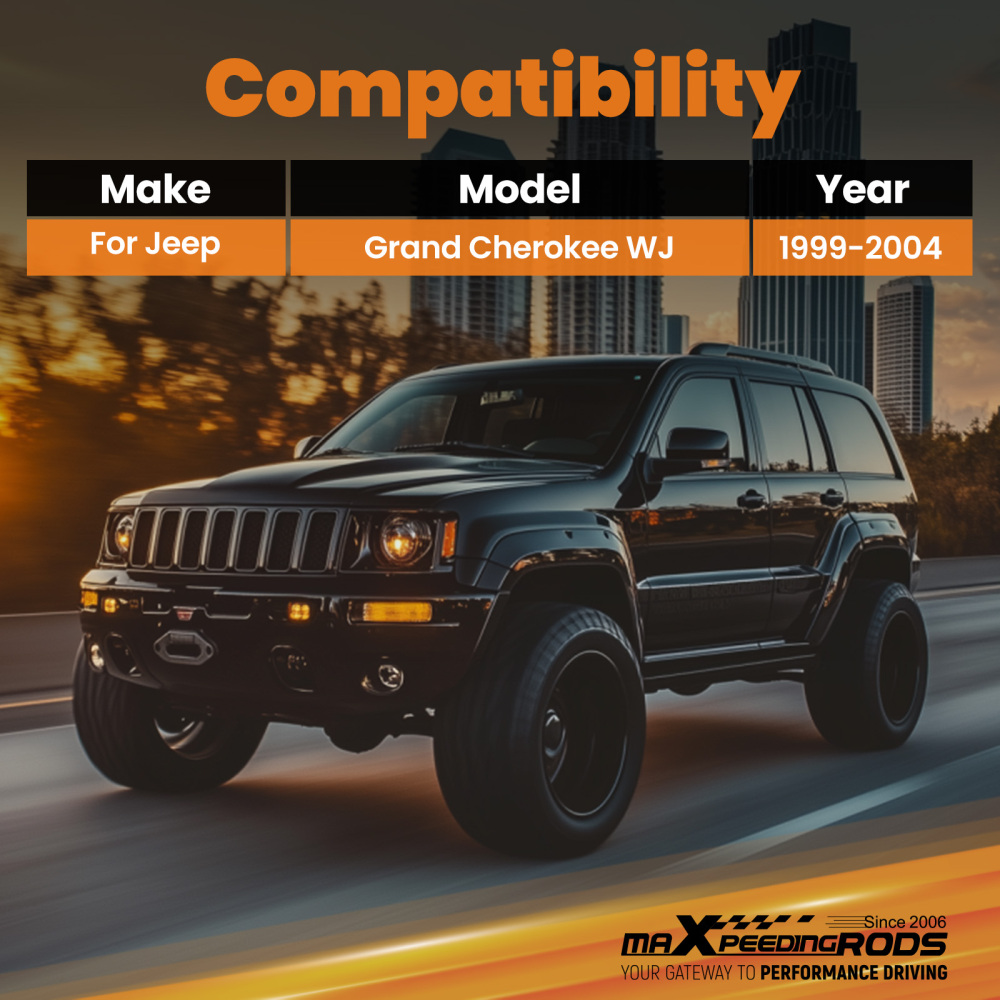 Front Adjustable Track Bar 1-6 Inch Lift For 1999-2004 compatible for Jeep Grand Cherokee WJ