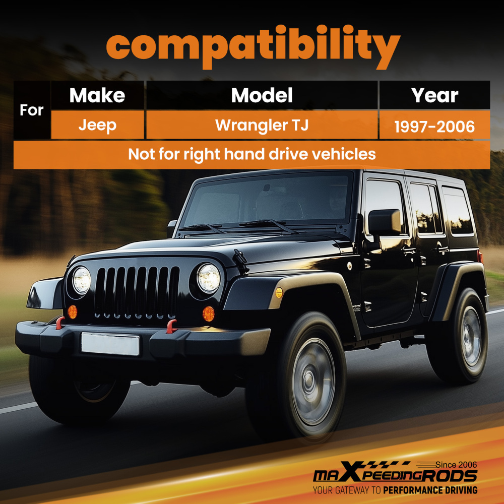 Adjustable Rear compatible for Panhard Rod Track Bar compatible for Jeep Wrangler TJ 1997-2006 w/1-6 Lift
