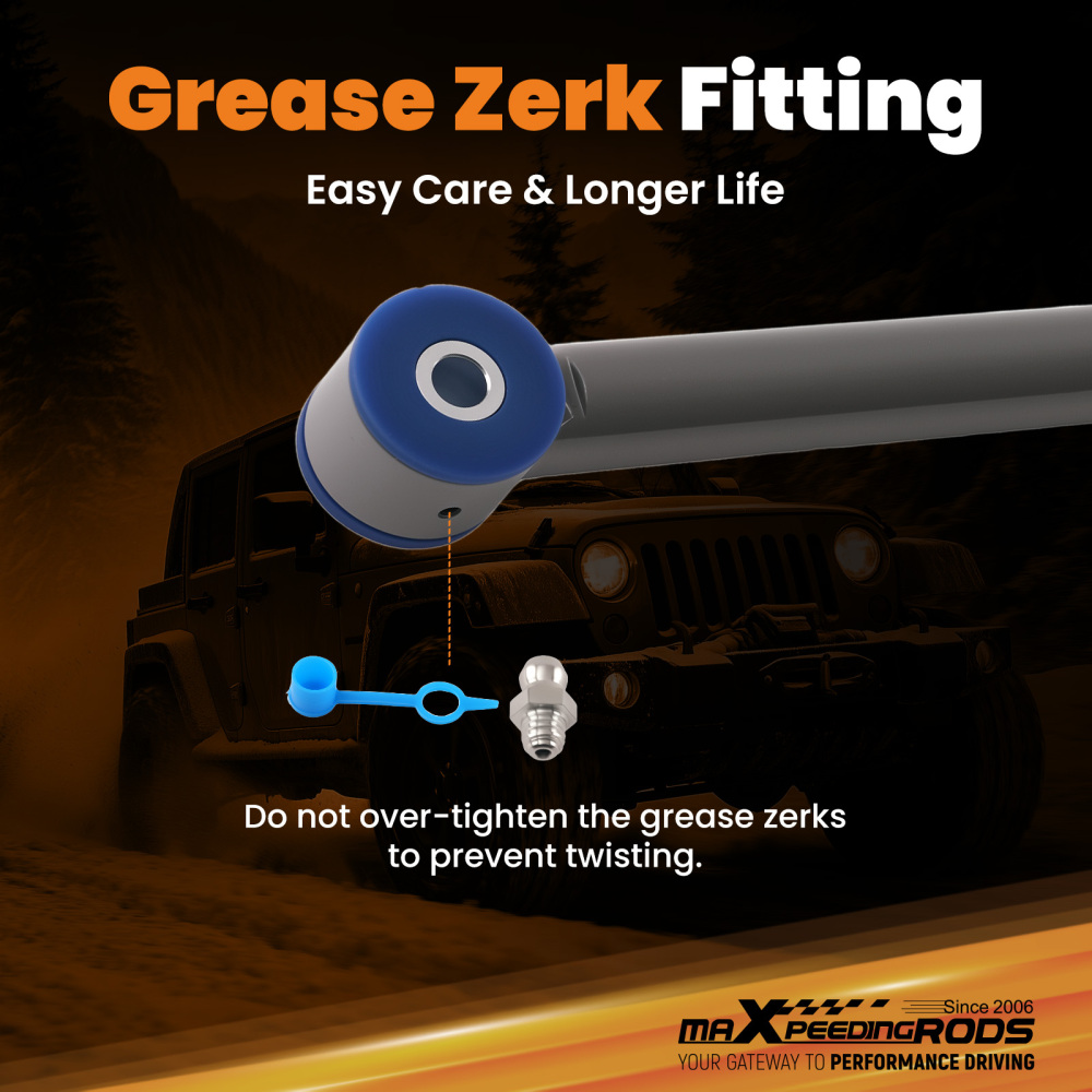 Adjustable Rear compatible for Panhard Rod Track Bar compatible for Jeep Wrangler TJ 1997-2006 w/1-6 Lift